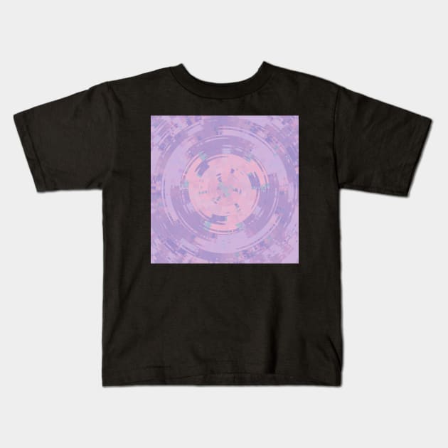 Diamond Swirl Pastel Colors Purple Pink Kids T-Shirt by Peaceful Space AS